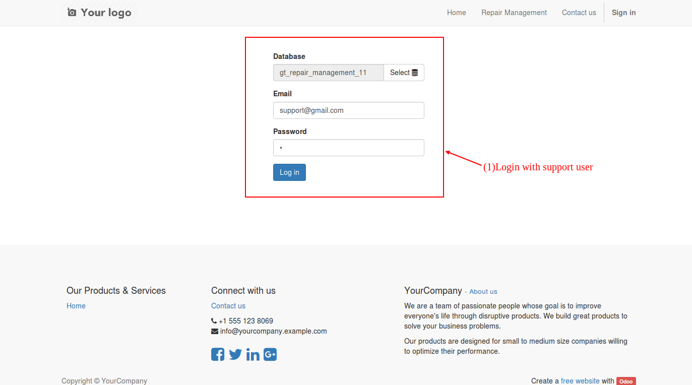 Support user login 