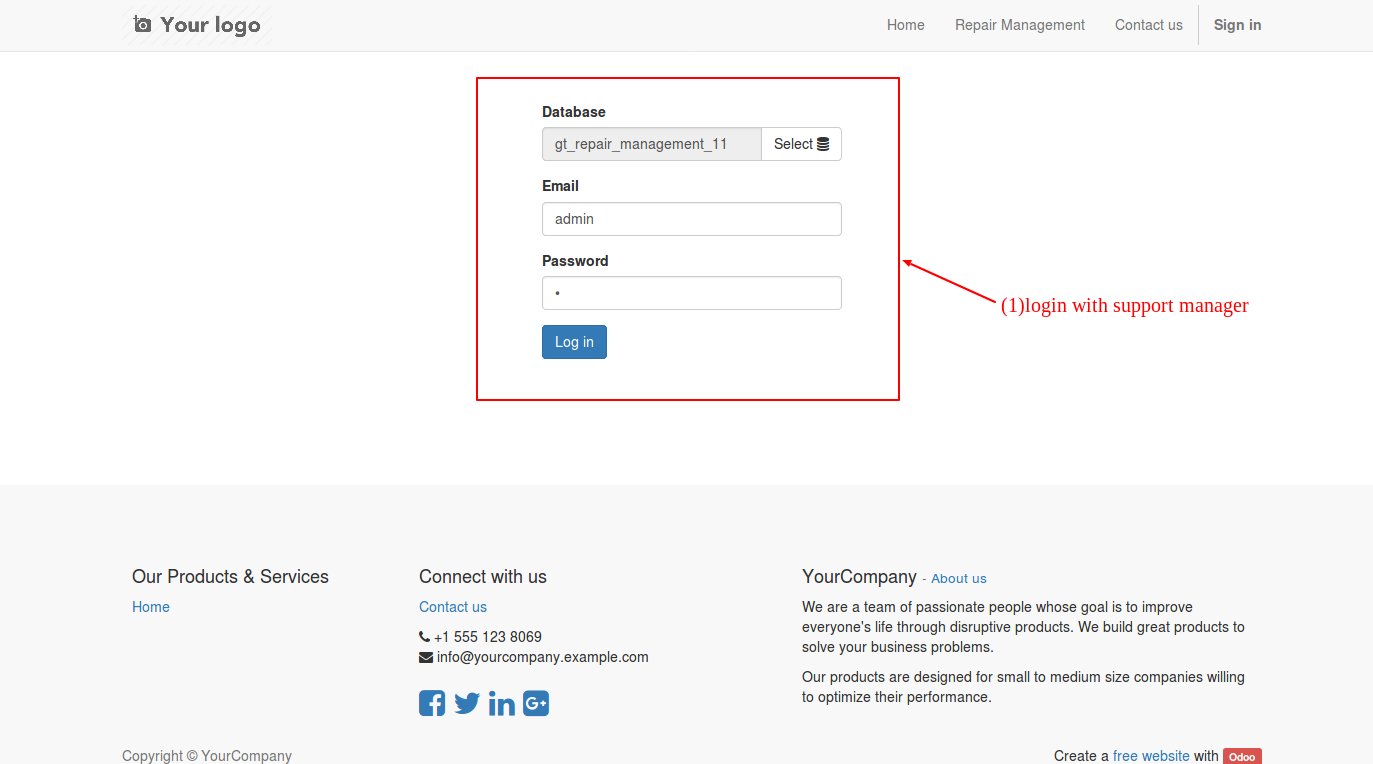 machine repairs management module in odoo