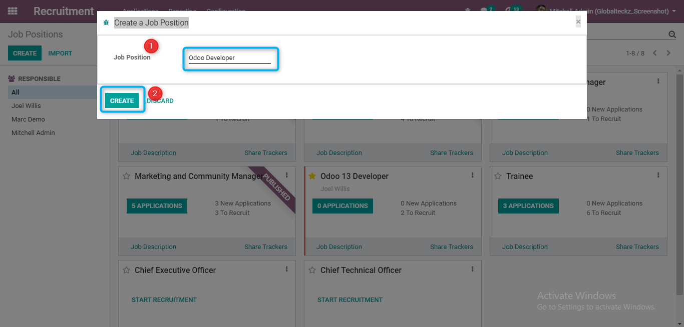 Odoo 13 recruitment management Human resource management