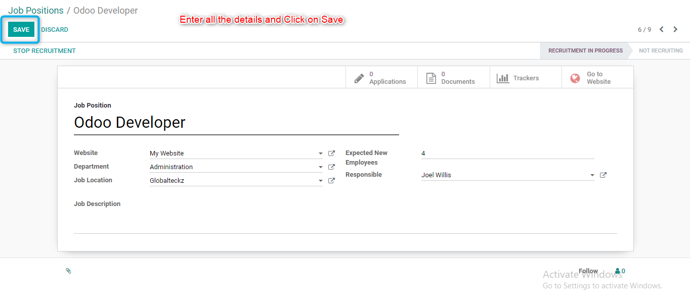 Odoo 13 recruitment management Human resource management