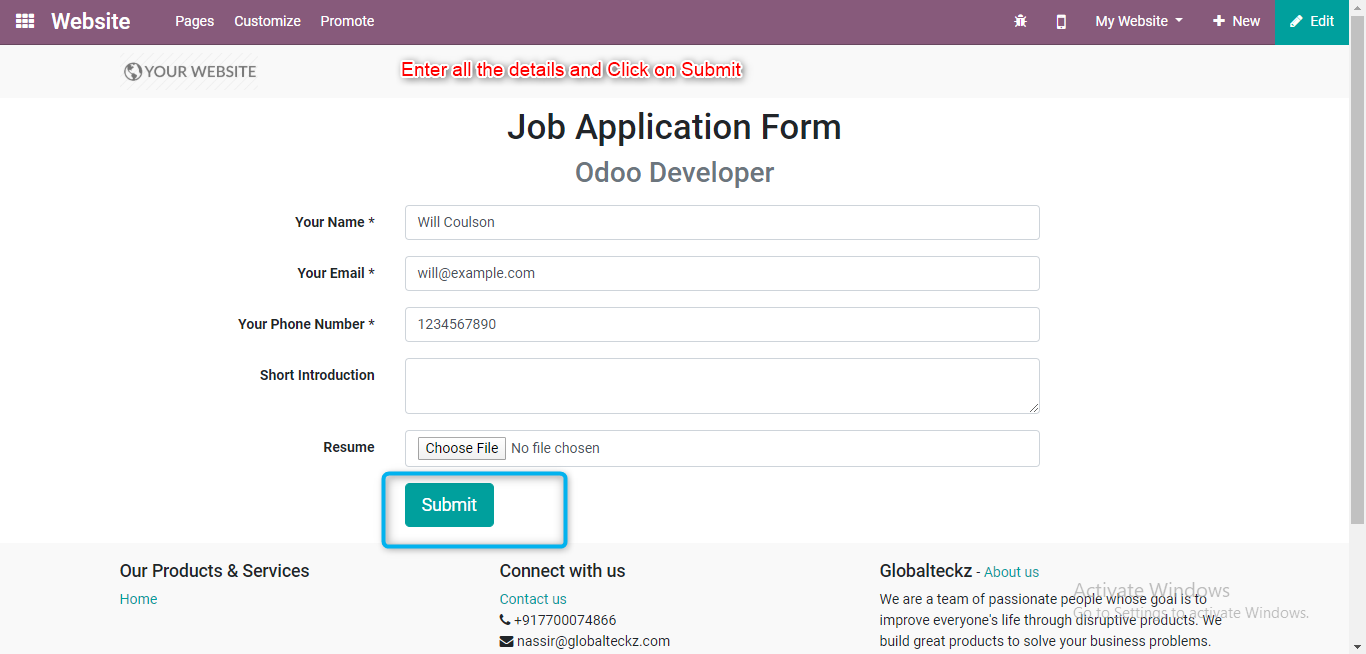 Odoo 13 recruitment management Human resource management