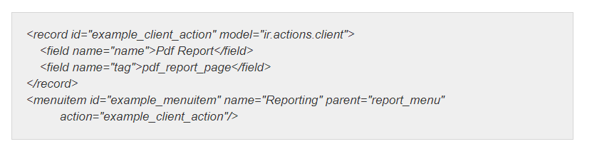 client actions in odoo