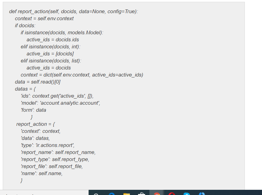 report actions in odoo erp 