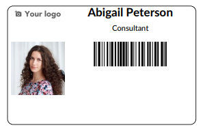 06 The barcode is also attached along with the name and the designation of the employee