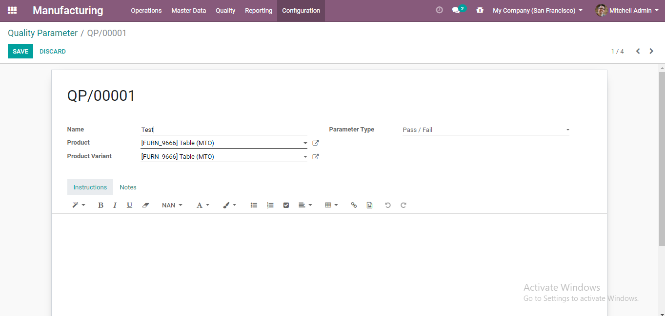 create manufacturing plan