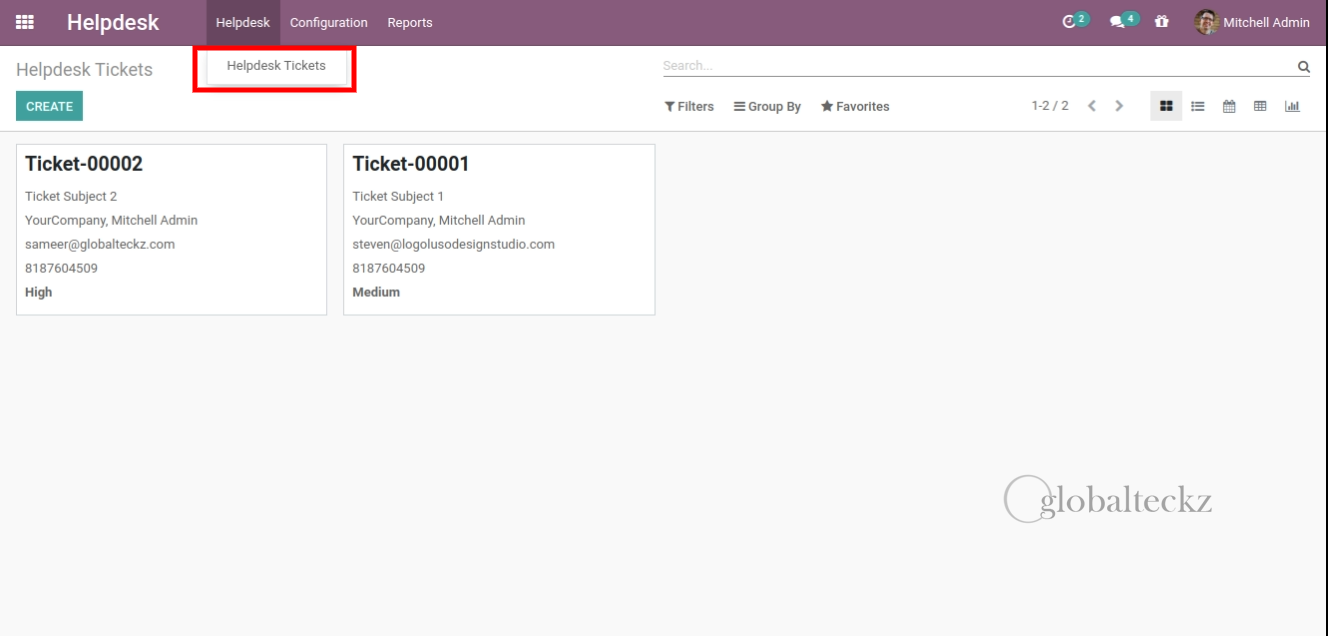 Helpdesk-Tickets support tickets