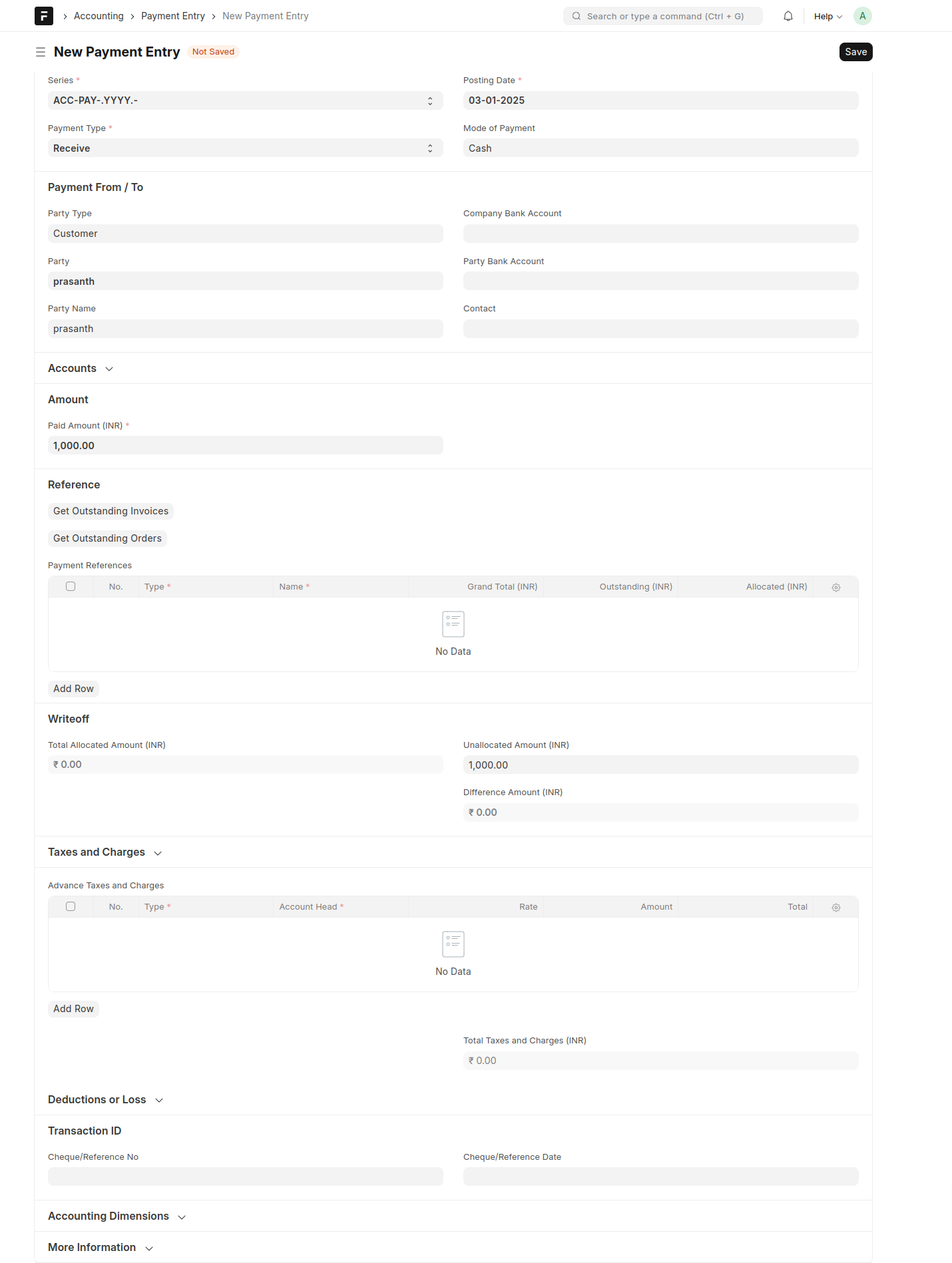 ERPNext Payment Management