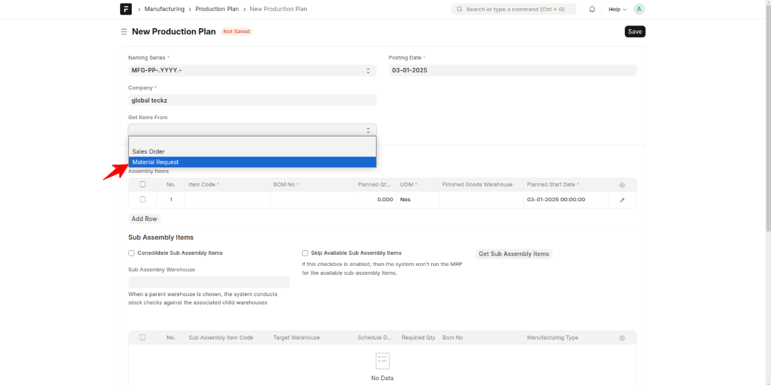 ERPNext Material Requirement Planning (MRP)